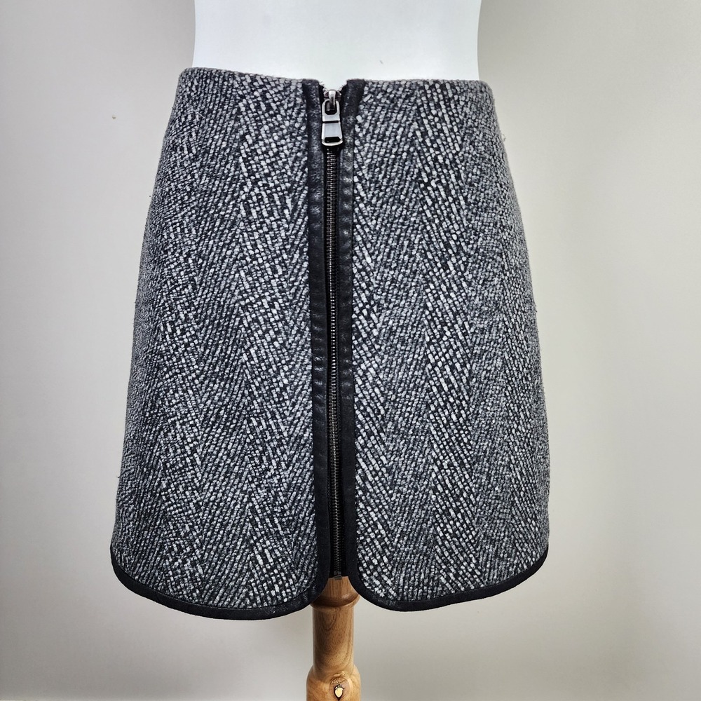 Highline Collective Tweed Mini Skirt Women Medium Gray Preppy Retro Fall Hipster
